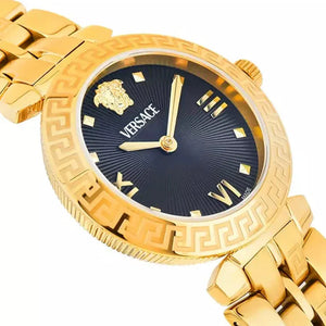 Versace Daphnis Quartz Black Dial Gold Steel Strap Watch for Women - VEOCA0524 Authentic Buy Shop Now