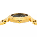 Versace Daphnis Quartz Black Dial Gold Steel Strap Watch for Women - VEOCA0524 Authentic Buy Shop Now
