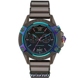 Versace Icon Active Chronograph Quartz Black Dial Black Steel Strap Watch For Men - VEZ701022 Authentic Buy Shop Now
