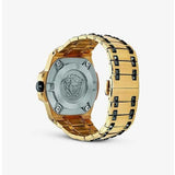 Versace Chain Reaction Quartz Black Dial Two Tone Steel Strap Watch for Men - VEDY00619 Authentic Buy Shop Now