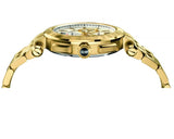 Versace V Racer Chronograph White Dial Gold Steel Strap Watch for Men - VBR060017 Authentic Buy Shop Now