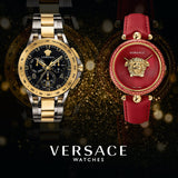 Versace Virtus White Dial Red Leather Strap Watch for Women - VEHC00219 Authentic Buy Shop Now