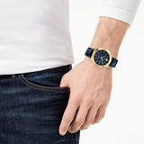 Versace Univers Navy Blue Dial Navy Blue Leather Strap Watch for Men - VEBK00318 Authentic Buy Shop Now