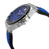 Versace Chain Reaction Quartz Blue Dial Blue & Black Leather Strap Watch for Men - VEDY00119 Authentic Buy Shop Now