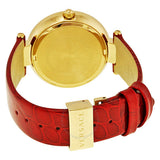 Versace Crystal Gleam White Dial Red Leather Strap Watch For Women - VAN040016 Authentic Buy Shop Now