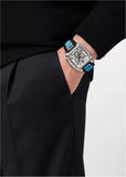 Versace Dominus Chronograph Silver Dial Black Rubber Strap Watch For Men - VE6H00123 Authentic Buy Shop Now