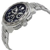 Versace Dylos Chronograph Blue Dial Silver Steel Strap Watch for Men - VQC090016 Authentic Buy Shop Now