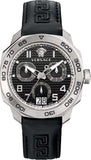 Versace Dylos Analog Black Dial Black Leather Strap Watch for Men - VQC010015 Authentic Buy Shop Now