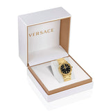Versace Greca Moonphase Quartz Black Dial Gold Steel Strap Watch for Men - VE7G00323 Authentic Buy Shop Now