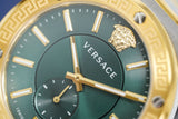 Versace Greca Green Dial Silver Steel Strap Watch for Men - VEVI00420 Authentic Buy Shop Now