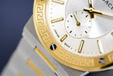 Versace Greca Silver Dial Two Tone Steel Strap Watch for Men - VEVI00320 Authentic Buy Shop Now