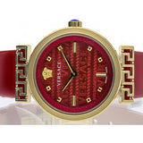 Versace Greca Meander Red Dial Red Leather Strap Watch for Women - VELW00320 Authentic Buy Shop Now