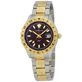 Versace Hellenyium Quartz Brown Dial Two Tone Steel Strap Watch For Men - V11040015 Authentic Buy Shop Now