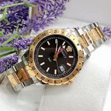Versace Hellenyium GMT Black Dial Two Tone Steel Strap Watch for Men - V11040015 Authentic Buy Shop Now