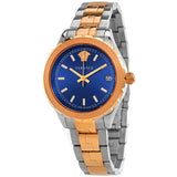Versace Hellenyium Blue Dial Two Tone Steel Strap Watch for Women - V12060017 Authentic Buy Shop Now