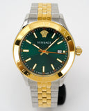 Versace Hellenium Green Dial Two Tone Steel Strap Watch for Men - VEVK00620 Authentic Buy Shop Now
