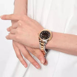 Versace Hellenyium Brown Dial Two Tone Steel Strap Watch for Women - V12040015 Authentic Buy Shop Now