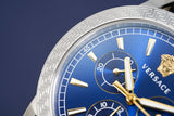 Versace Sport Tech Chronograph Blue Dial Silver Steel Strap Watch for Men - VELT00219 Authentic Buy Shop Now