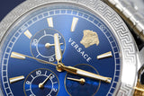 Versace Sport Tech Chronograph Blue Dial Silver Steel Strap Watch for Men - VELT00219 Authentic Buy Shop Now