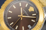 Versace Hellenyium Brown Dial Two Tone Steel Strap Watch for Women - V12040015 Authentic Buy Shop Now