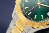 Versace Hellenyium Green Dial Two Tone Steel Strap Watch for Women - V12050015 Authentic Buy Shop Now