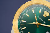 Versace Hellenyium Green Dial Two Tone Steel Strap Watch for Women - V12050015 Authentic Buy Shop Now