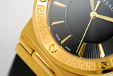 Versace Greca Black Dial Black Leather Strap Watch for Women - VEVH00320 Authentic Buy Shop Now