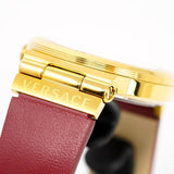 Versace Greca Silver Dial Red Leather Strap Watch for Women - VEVH00420 Authentic Buy Shop Now