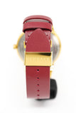 Versace Greca Silver Dial Red Leather Strap Watch for Women - VEVH00420 Authentic Buy Shop Now