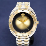 Versace Shadov Quartz Gold Dial Two Tone Steel Strap Watch for Women - VEBM00518 Authentic Buy Shop Now