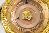 Versace V Metal Icon Gold Dial Brown Strap Watch for Women - VLC130016 Authentic Buy Shop Now