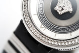 Versace V Metal Icon Silver Dial Black & Silver Strap Watch for Women - VLC010014 Authentic Buy Shop Now