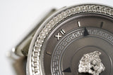 Versace V Metal Icon Silver Dial Silver & Grey Strap Watch for Women - VLC120016 Authentic Buy Shop Now