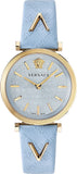 Versace V-Twist Blue Dial Blue Leather Strap Watch for Women - VELS00319 Authentic Buy Shop Now