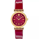 Versace Greca Meander Red Dial Red Leather Strap Watch for Women - VELW00320 Authentic Buy Shop Now