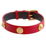 Versace Medusa Lock Icon Gold Dial Red Leather Strap Watch for Women - VEDW00119 Authentic Buy Shop Now
