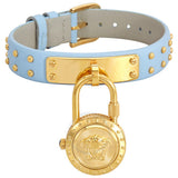 Versace Medusa Lock Icon Quartz White Dial Blue Leather Strap Watch for Women - VEDW00419 Authentic Buy Shop Now