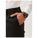 Versace Palazzo Empire Black Dial Two Tone Steel Strap Watch for Men - VERD00618 Authentic Buy Shop Now