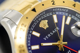 Versace Hellenyium GMT Blue Dial Two Tone Steel Strap Watch for Men - V11060017 Authentic Buy Shop Now