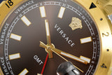 Versace Hellenyium Quartz Brown Dial Two Tone Steel Strap Watch For Men - V11040015 Authentic Buy Shop Now