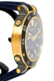 Versace V Extreme Chronograph Blue & Gold Tone Dial Blue Rubber Strap Watch for Men - VCN010017 Authentic Buy Shop Now
