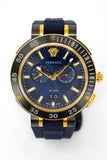 Versace V Extreme Chronograph Blue & Gold Tone Dial Blue Rubber Strap Watch for Men - VCN010017 Authentic Buy Shop Now