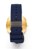 Versace V Extreme Chronograph Blue & Gold Tone Dial Blue Rubber Strap Watch for Men - VCN010017 Authentic Buy Shop Now