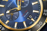 Versace V Extreme Chronograph Blue & Gold Tone Dial Blue Rubber Strap Watch for Men - VCN010017 Authentic Buy Shop Now