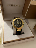 Versace V-Race Quartz Black Dial Black Leather Strap Watch For Men - VEBV00119 Authentic Buy Shop Now