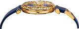 Versace Palazzo Empire Greca Quartz Blue Dial Blue Leather Strap Watch for Women - VEDV00219 Authentic Buy Shop Now