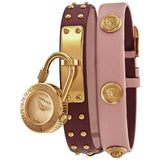 Versace Medusa Lock Icon Gold Dial Red Leather Strap Watch for Women - VEDW00319 Authentic Buy Shop Now