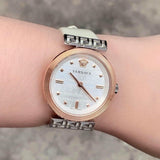 Versace Greca White Dial White Leather Strap Watch for Women - VELW00120 Authentic Buy Shop Now