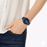 Versace Shadov Quartz Black Dial Blue Leather Strap Watch for Men - VEBM00418 Authentic Buy Shop Now