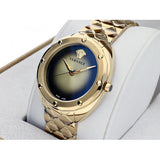 Versace Shadov Quartz Gold Dial Gold Steel Strap Watch for Women - VEBM00618 Authentic Buy Shop Now